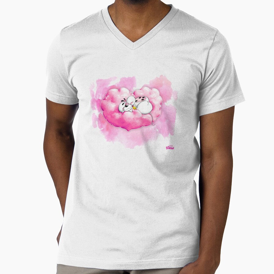 Diddl on his pink heart shaped cloud by Kitsune987