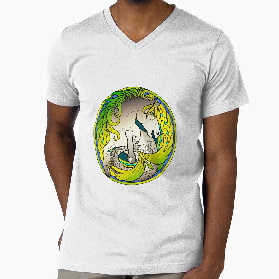 Scottish Kelpie, Water Horse, Celtic Knot Design by Teri Sherman