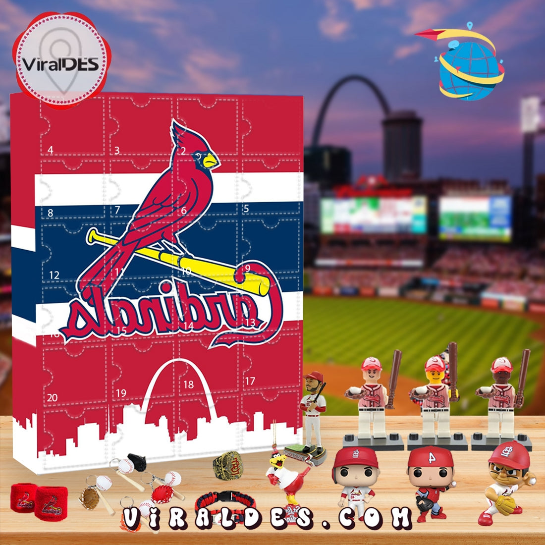 St. Louis Cardinals Advent Calendar, The One With 24 Little Doors