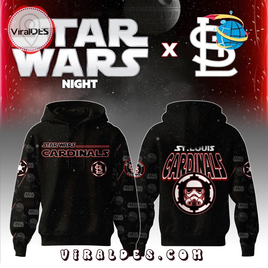 St.Louis Cardinals MLB x Star War Night Hoodie, Jogger, Cap
