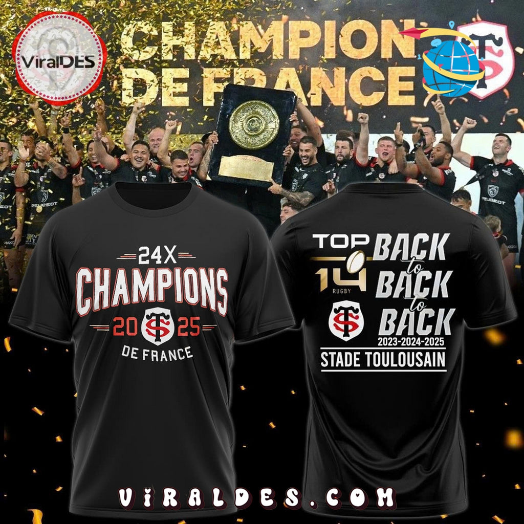 Stade Toulousain Champions 2025 Back To Back Shirt, Long Pants