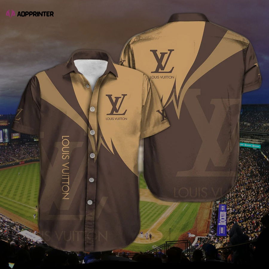 Stylish Louis Vuitton Button Shirt: Luxury Summer Outfit for Men & Women - Aopprinter