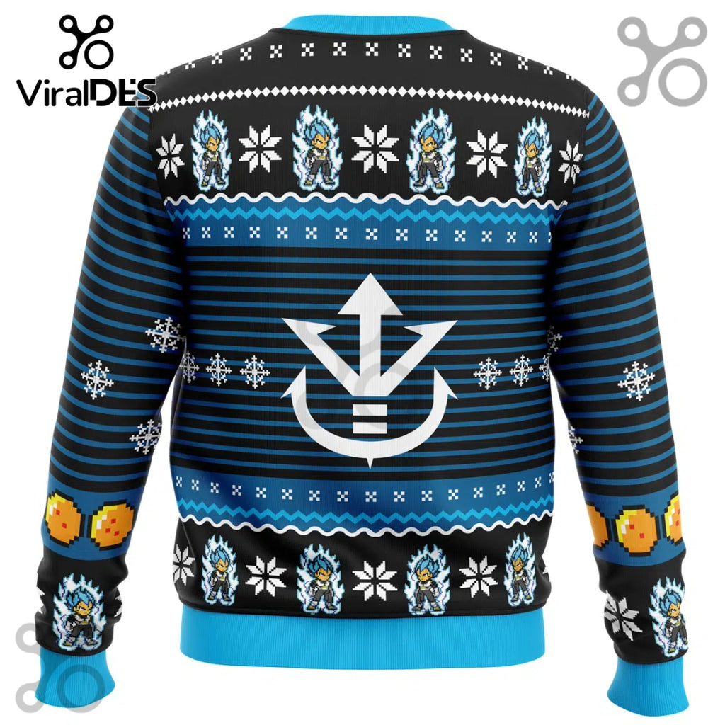 Super Saiyan Blue Vegeta Ugly Sweater 2025