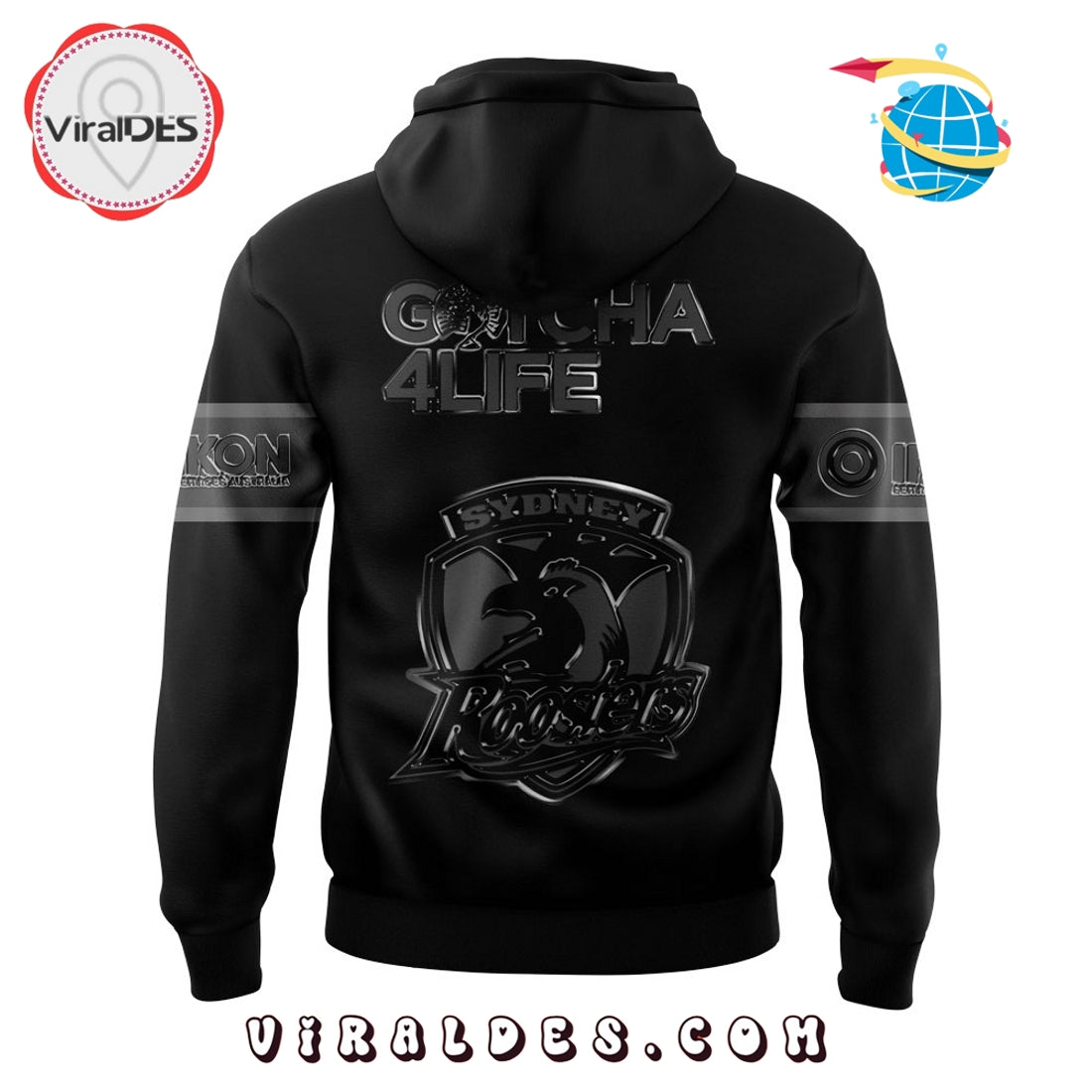Sydney Roosters Back In Black Limited Edition Hoodie