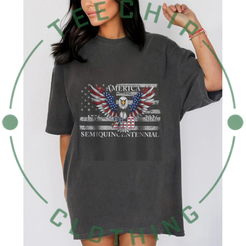 America Semiquincentennial 250th Anniversary Patriotic Eagle T shirt