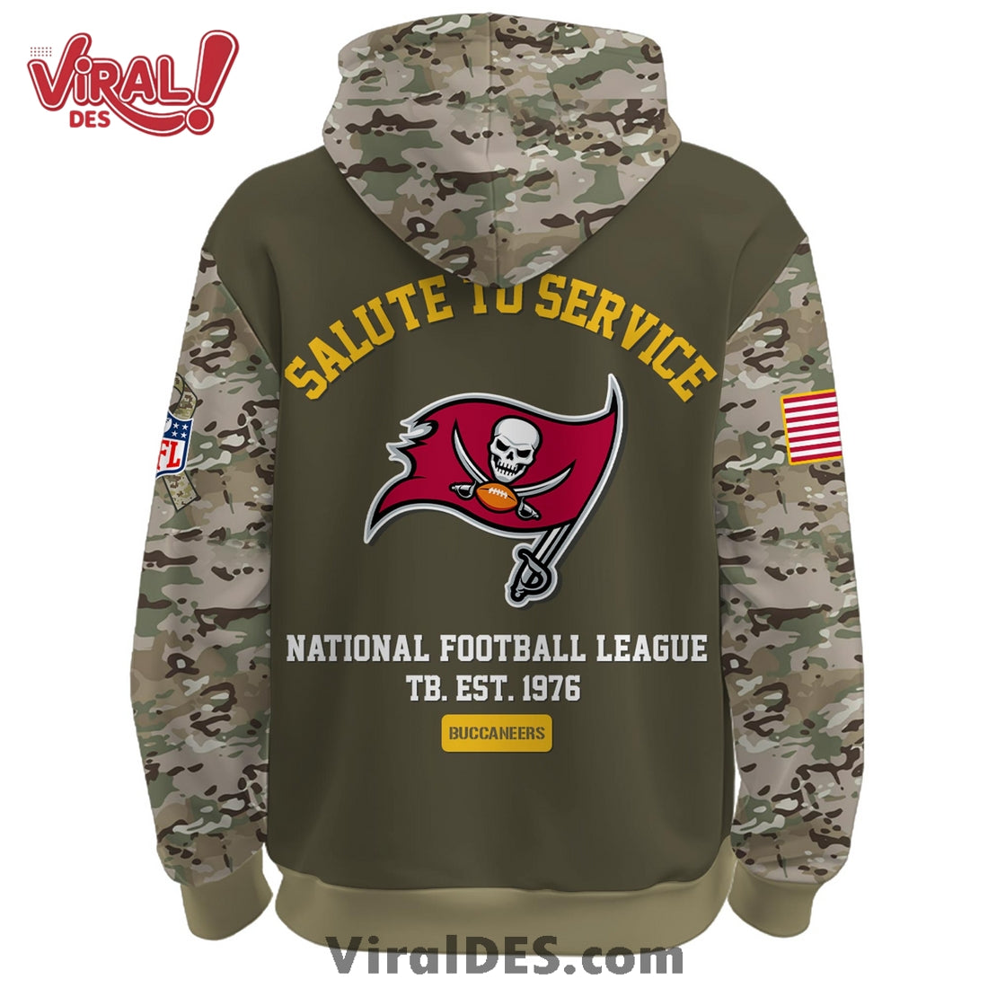 Tampa Bay Buccaneers 2025 Salute to Service Hoodie, Long Pants