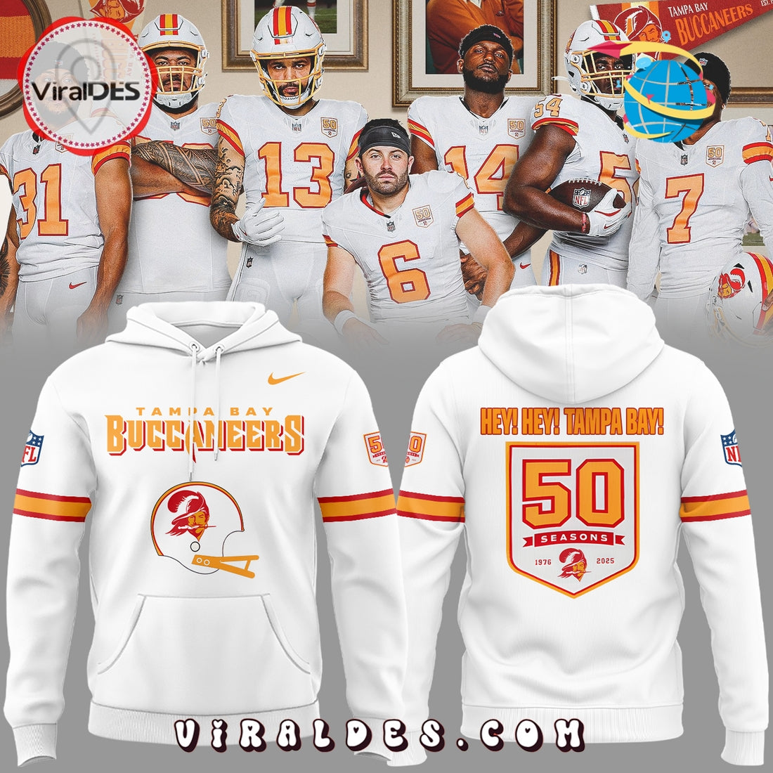 Tampa Bay Buccaneers 50th Season 2025 Hoodie, Long Pants