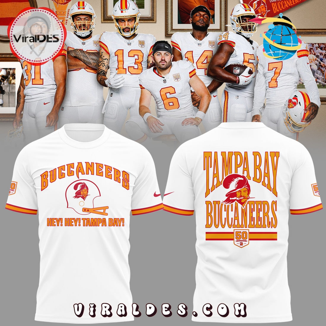 Tampa Bay Buccaneers 50th Season Essential Hoodie