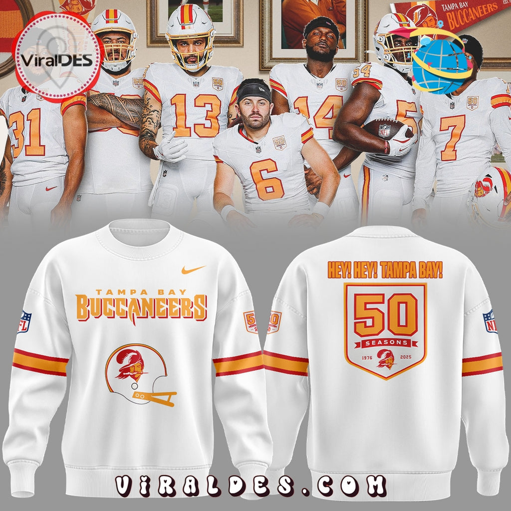 Tampa Bay Buccaneers 50th Season Hoodie 2025