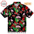 Tampa Bay Buccaneers Flamingo Foliage Hawaiian Shirt