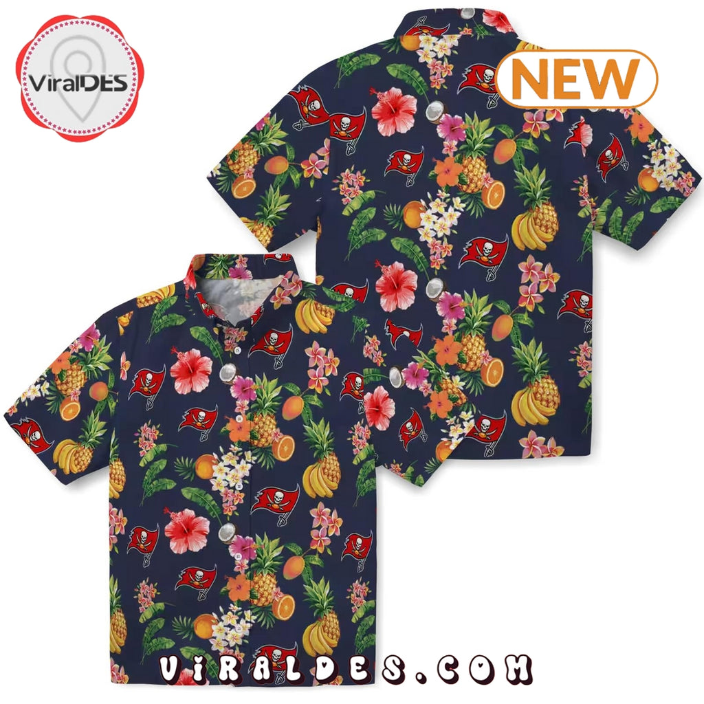 Tampa Bay Buccaneers Hibiscus x Fruit Hawaiian Shirt