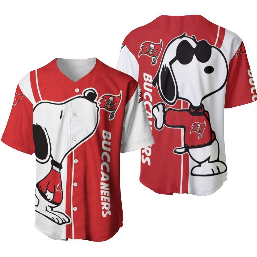 Tampa Bay Buccaneers snoopy lover Printed Baseball Jersey Gift for Men Dad - Gift for Women Men - Bafud