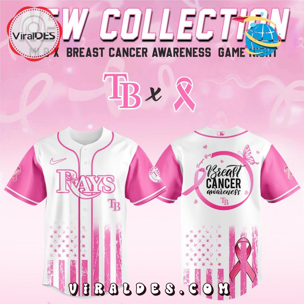 Tampa Bay Rays x Breast Cancer Awareness Game Night Baseball Jersey