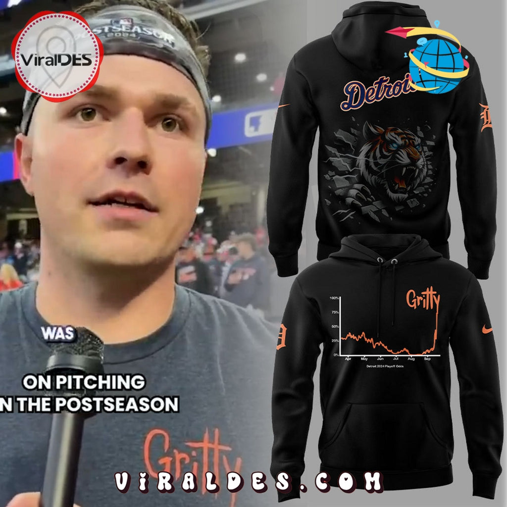 Tarik Skubal x Detroit Tigers Gritty Black Hoodie