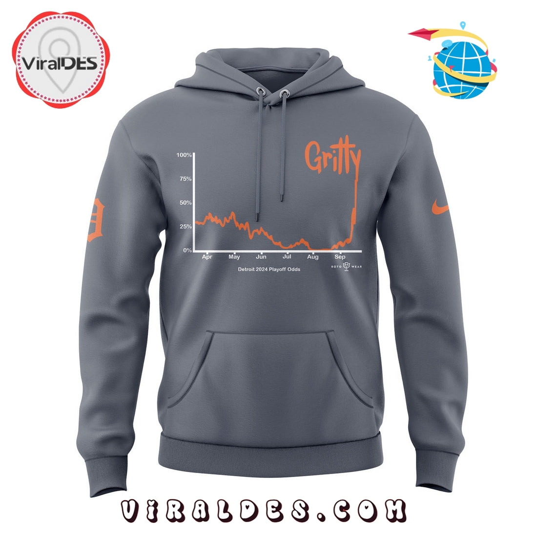 Tarik Skubal x Detroit Tigers Gritty Grey Hoodie