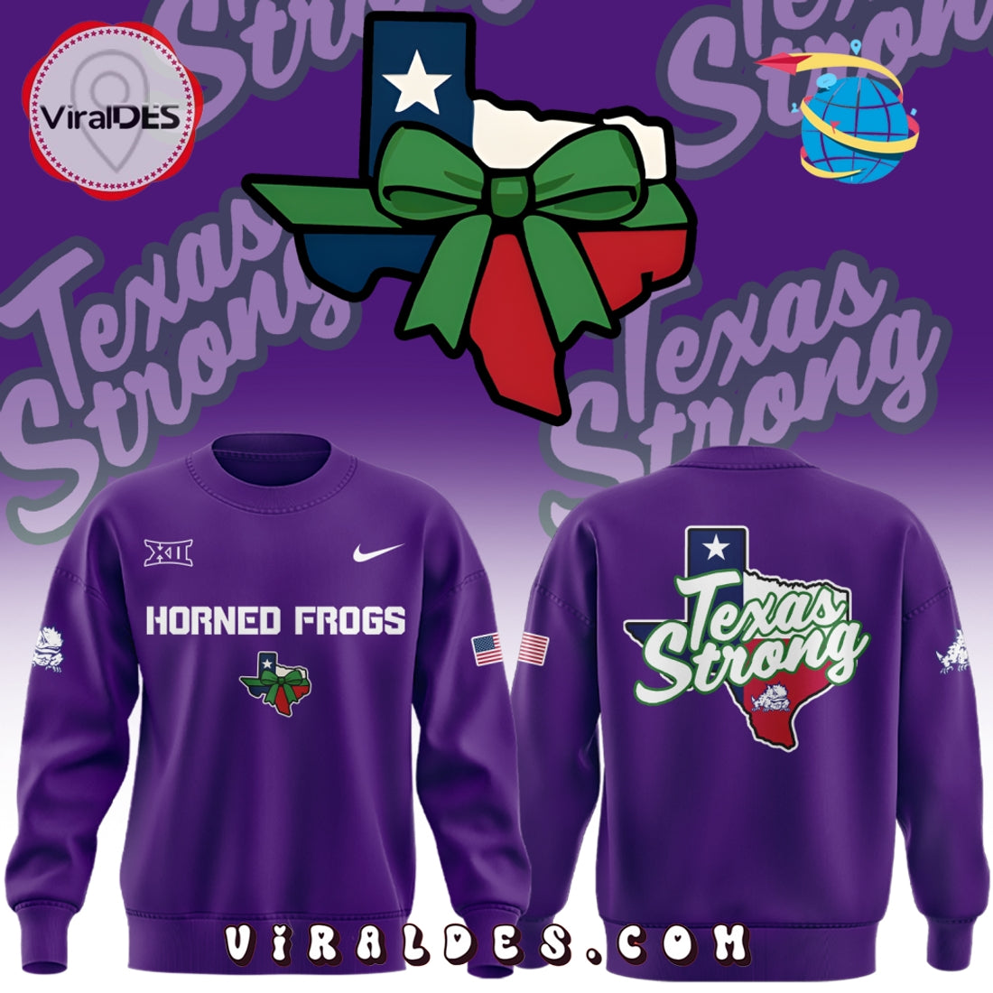 TCU Horned Frogs Football Texas Strong Limited Edition Hoodie