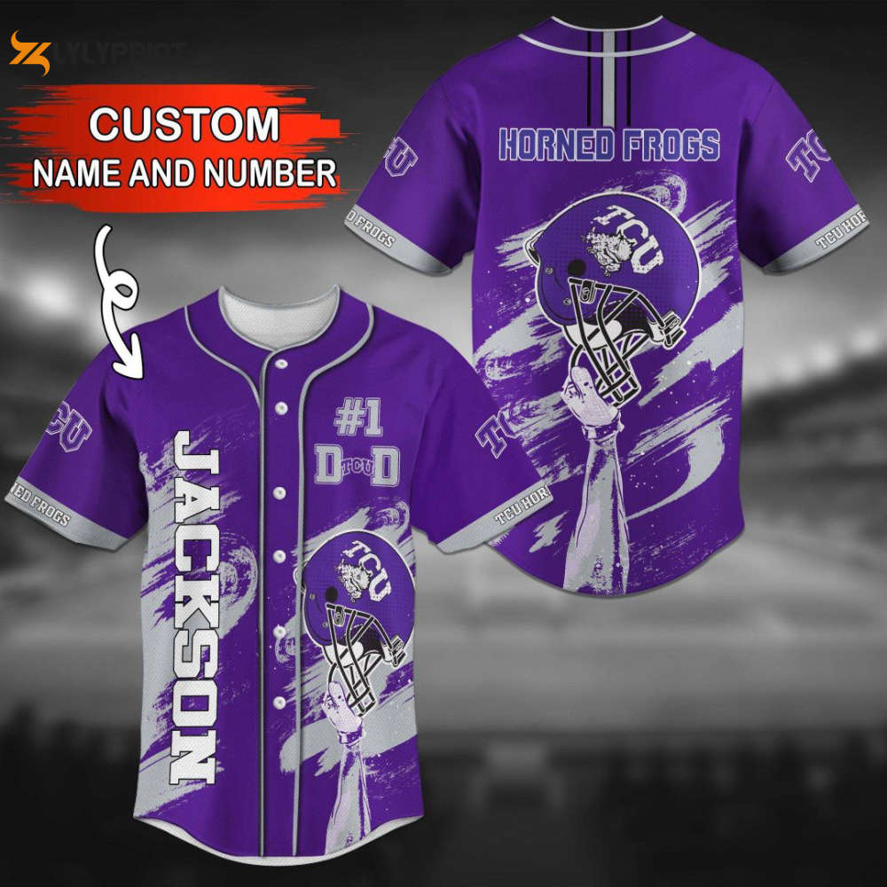 TCU Horned Frogs Personalized Baseball Jersey - lylyprint.com T-Shirts, Hoodie, Sweatshirt | WearSparks.com (Image 1)