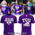 TCU Horned Frogs x Jesus Won Purple Shirt