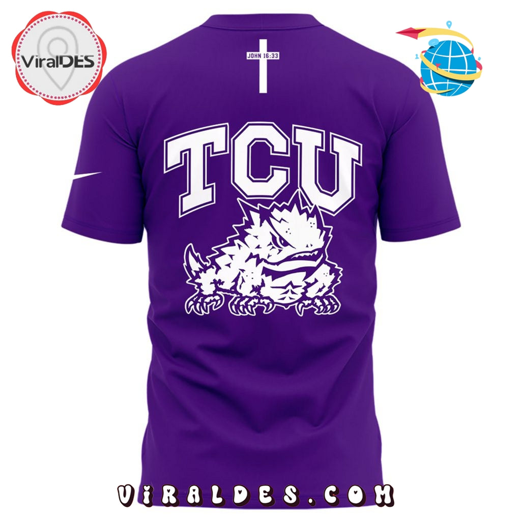 TCU Horned Frogs x Jesus Won Purple Shirt