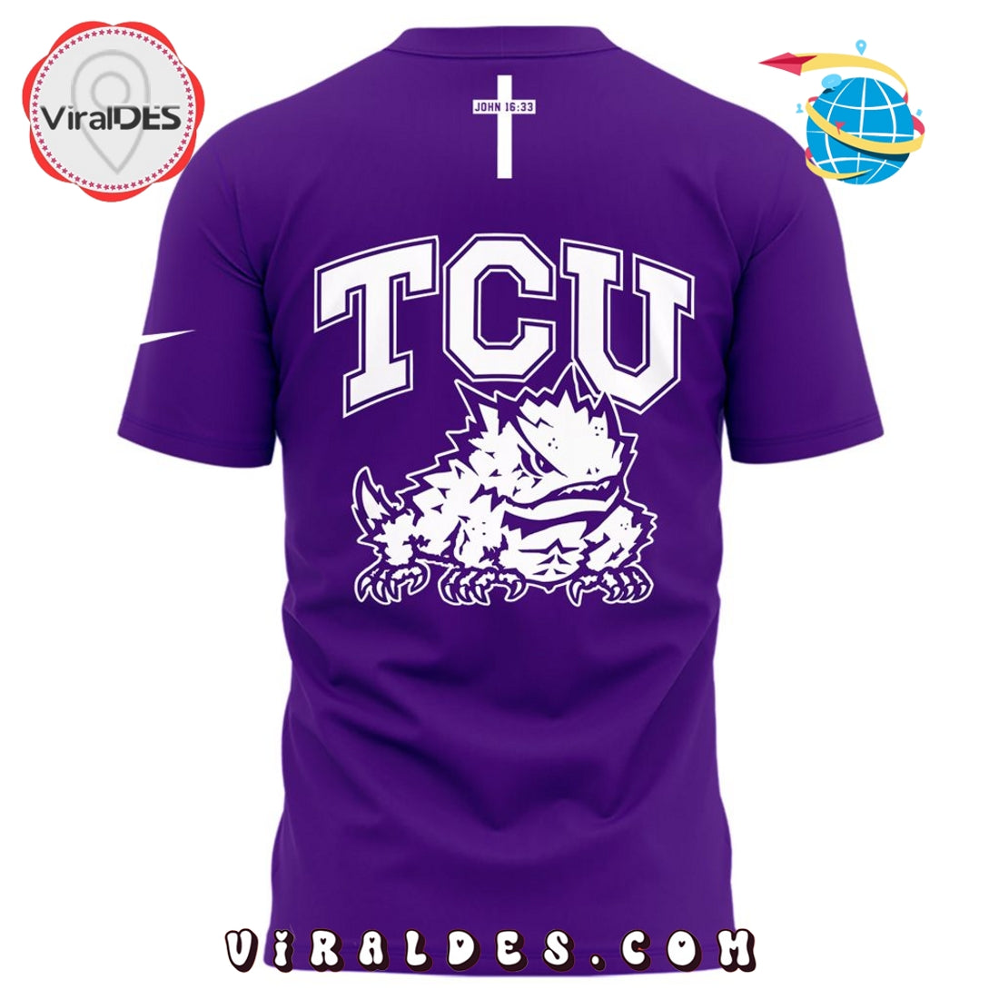 TCU Horned Frogs x Jesus Won Purple Shirt