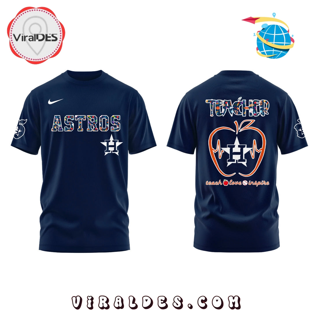 Teacher Night x MLB Houston Astros Navy Hoodie