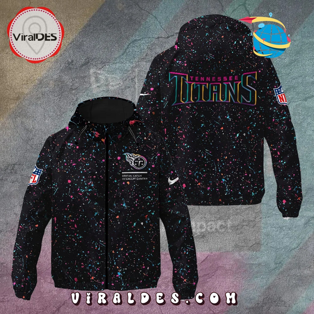 Tennessee Titans Crucial Catch 2025 Windbreaker Jacket