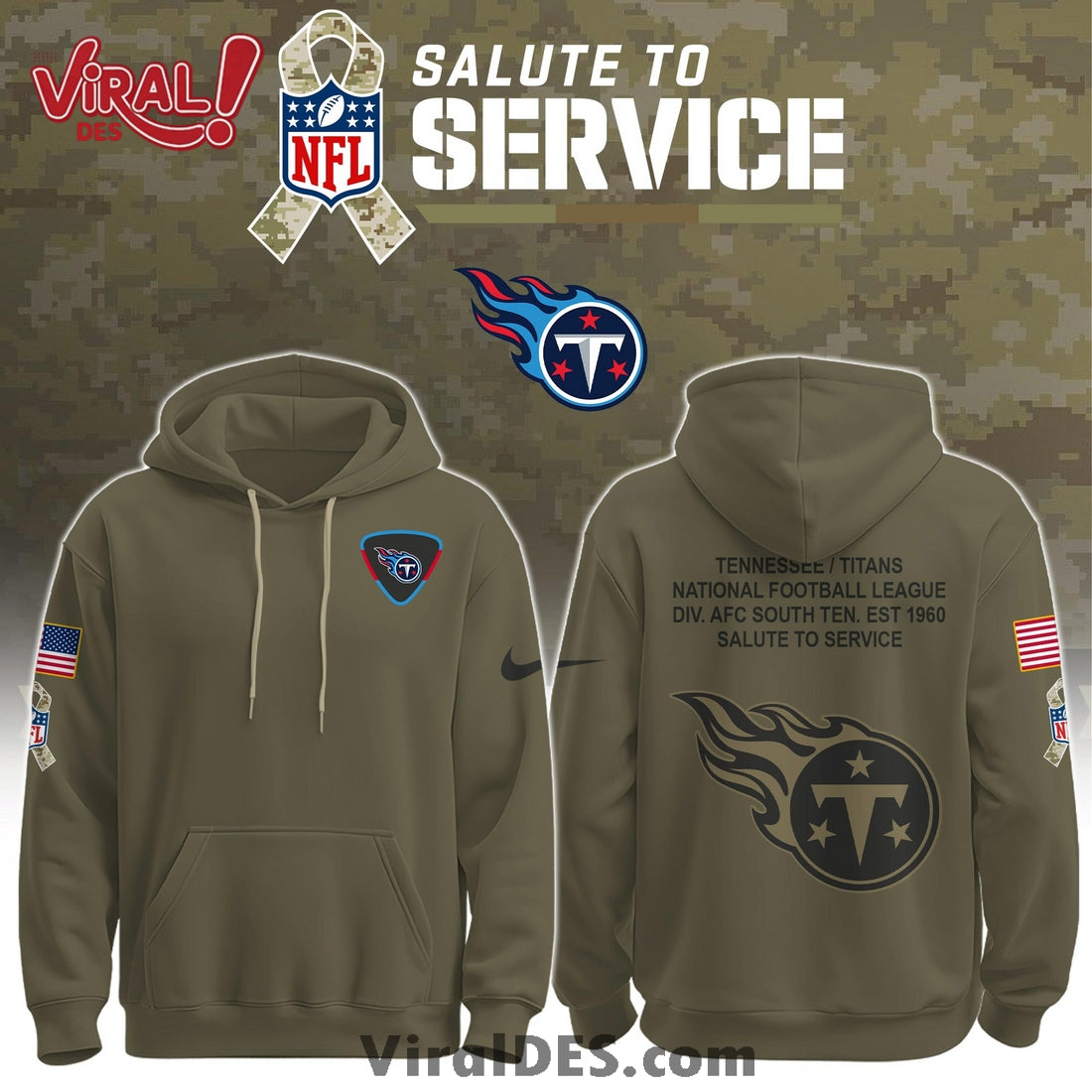 Tennessee Titans Salute To Service Limited Edition Shirt