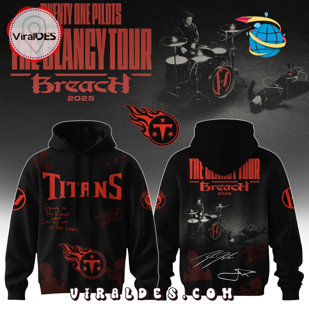 Tennessee Titans x Twenty One Pilots Signatures Hoodie, Long Pant