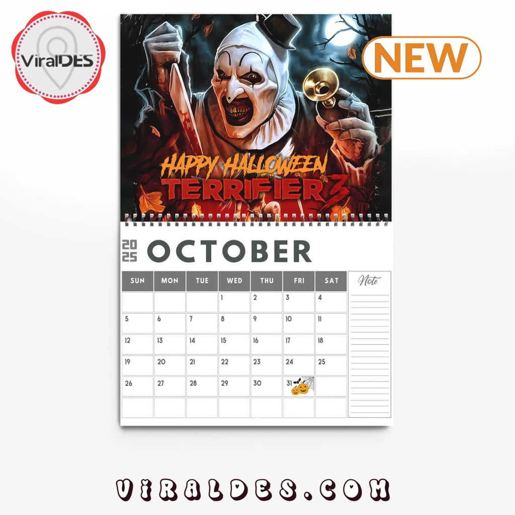 Terrifier Happy New Year 2025 Calendar