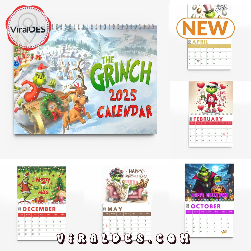 The Grinch 2025 Calendar, Christmas Gifts