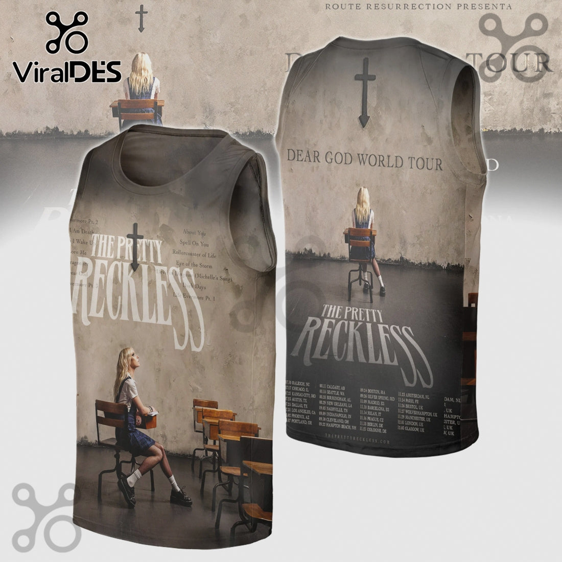 The Pretty Reckless Dear God Tour Graphic Premium T-Shirt