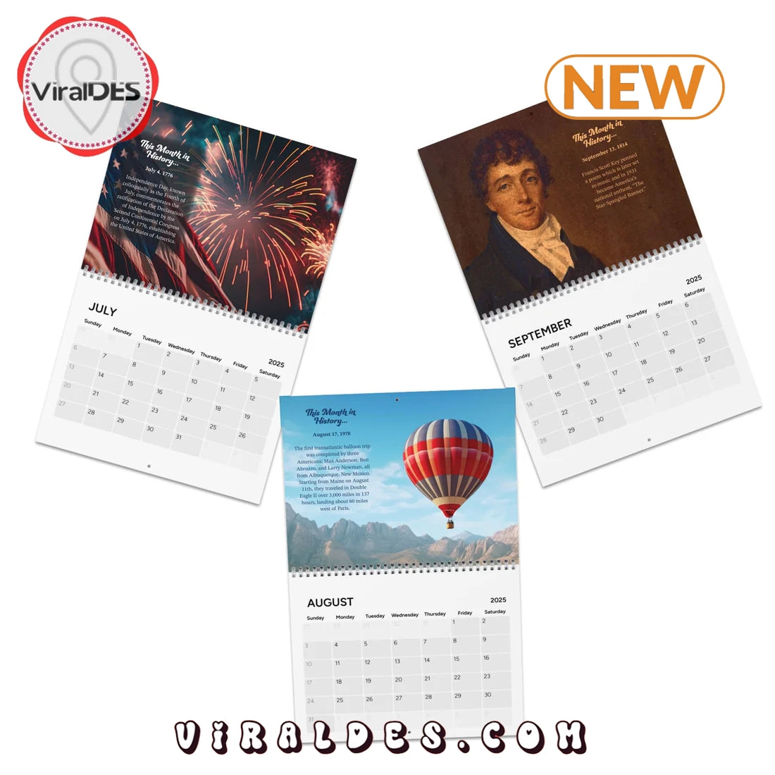 This Month in American History 2025 Calendar