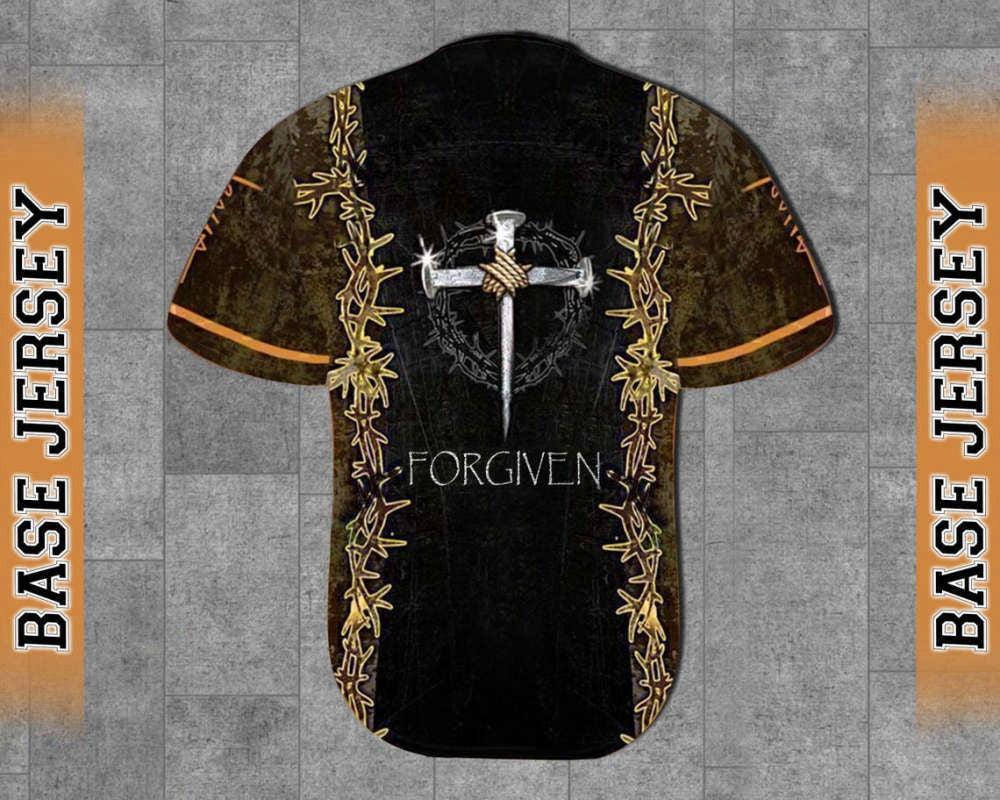 Colorful Thorn Cross Christian Baseball Jersey Adult Unisex S-5XL Full Size - Aopprinter