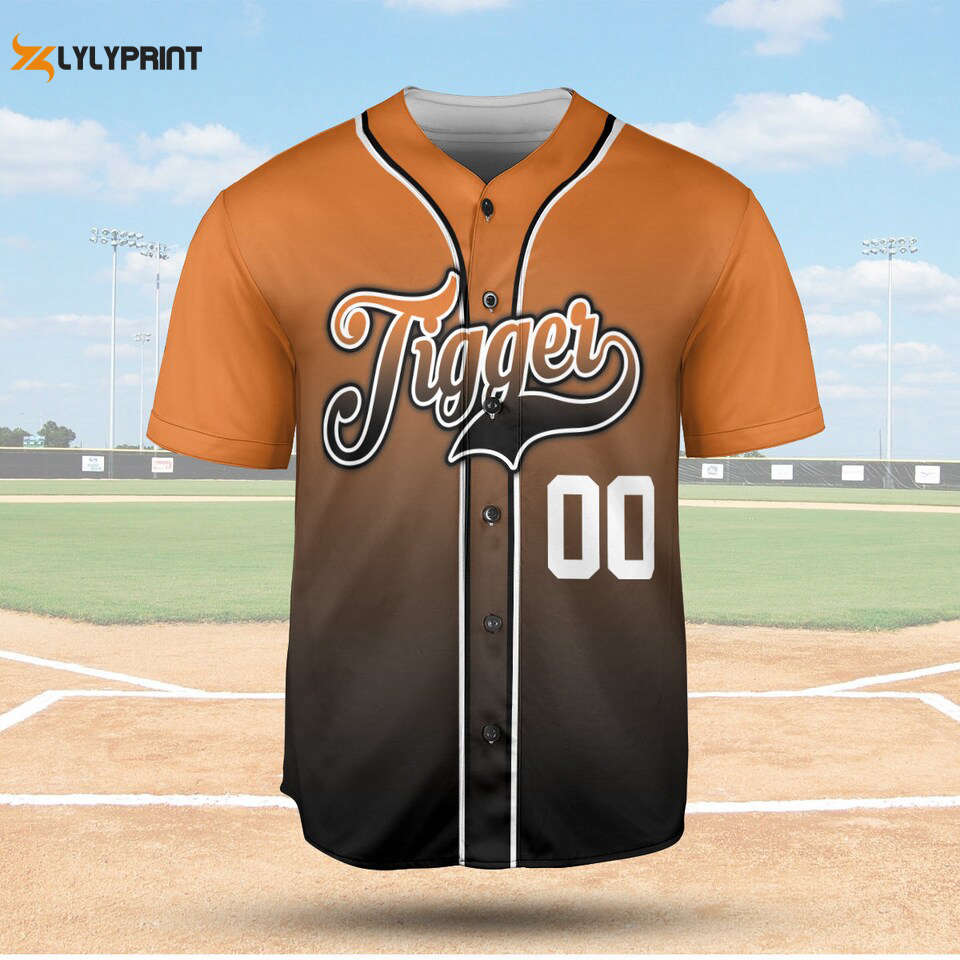 Tigger Black Orange Baseball Jersey Shirt - lylyprint.com Hoodie, Sweatshirt | WearSparks.com (Image 2)