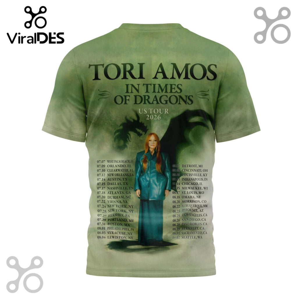 Tori Amos In Times of Dragons US Tour 2026 T-Shirt