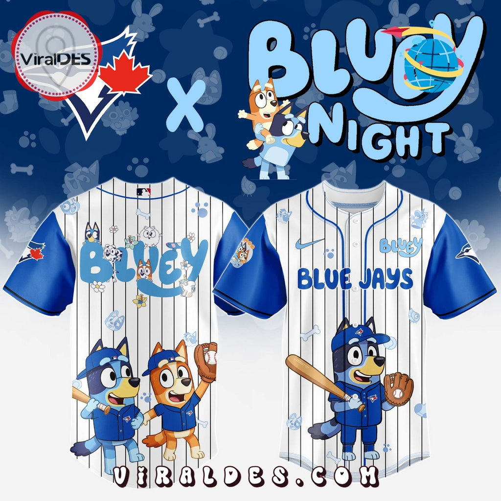 Toronto Blue Jays MLB Bluey And Bingo 2025 Baseball Jersey