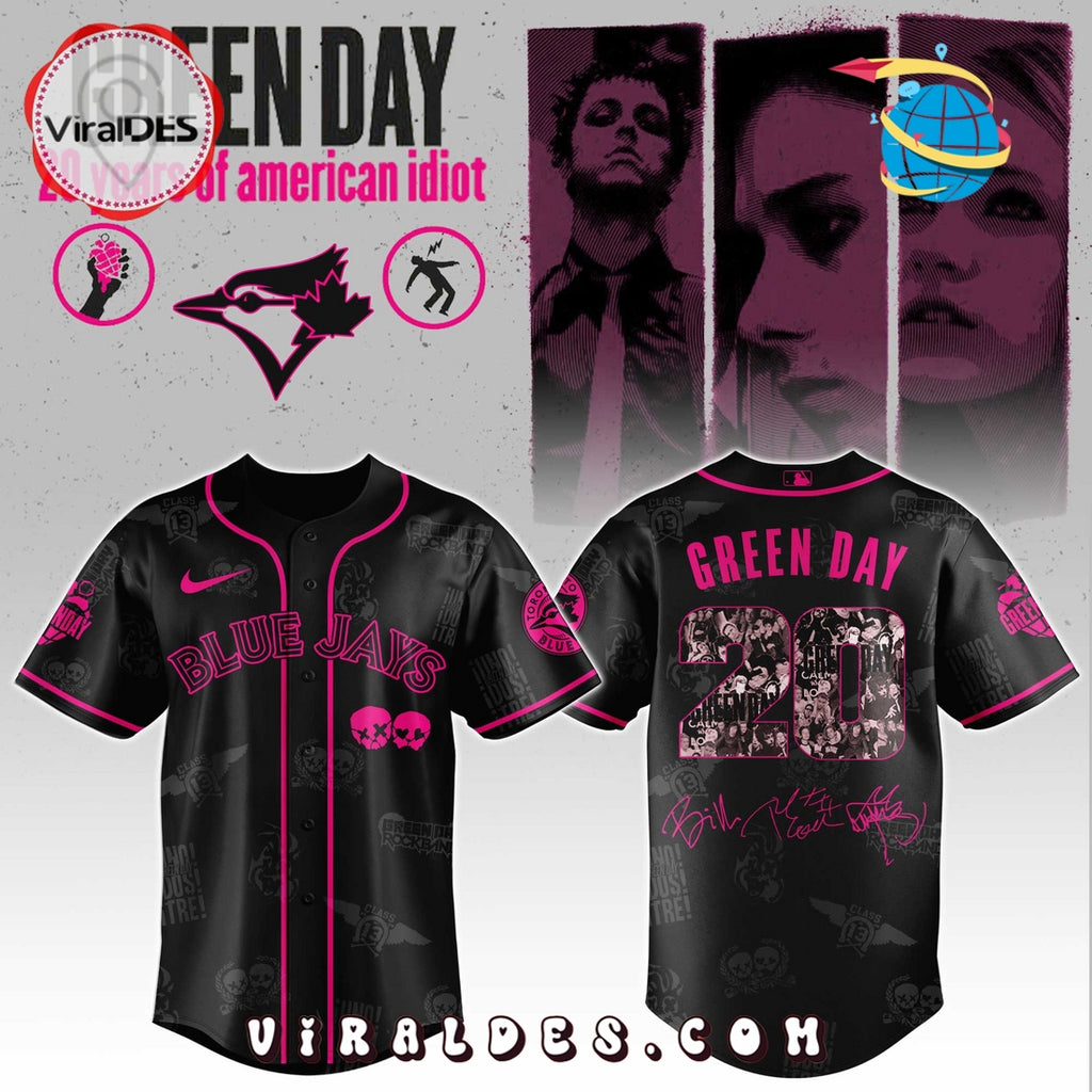 Toronto Blue Jays MLB x Green Day 20th Anniversary Baseball Jersey