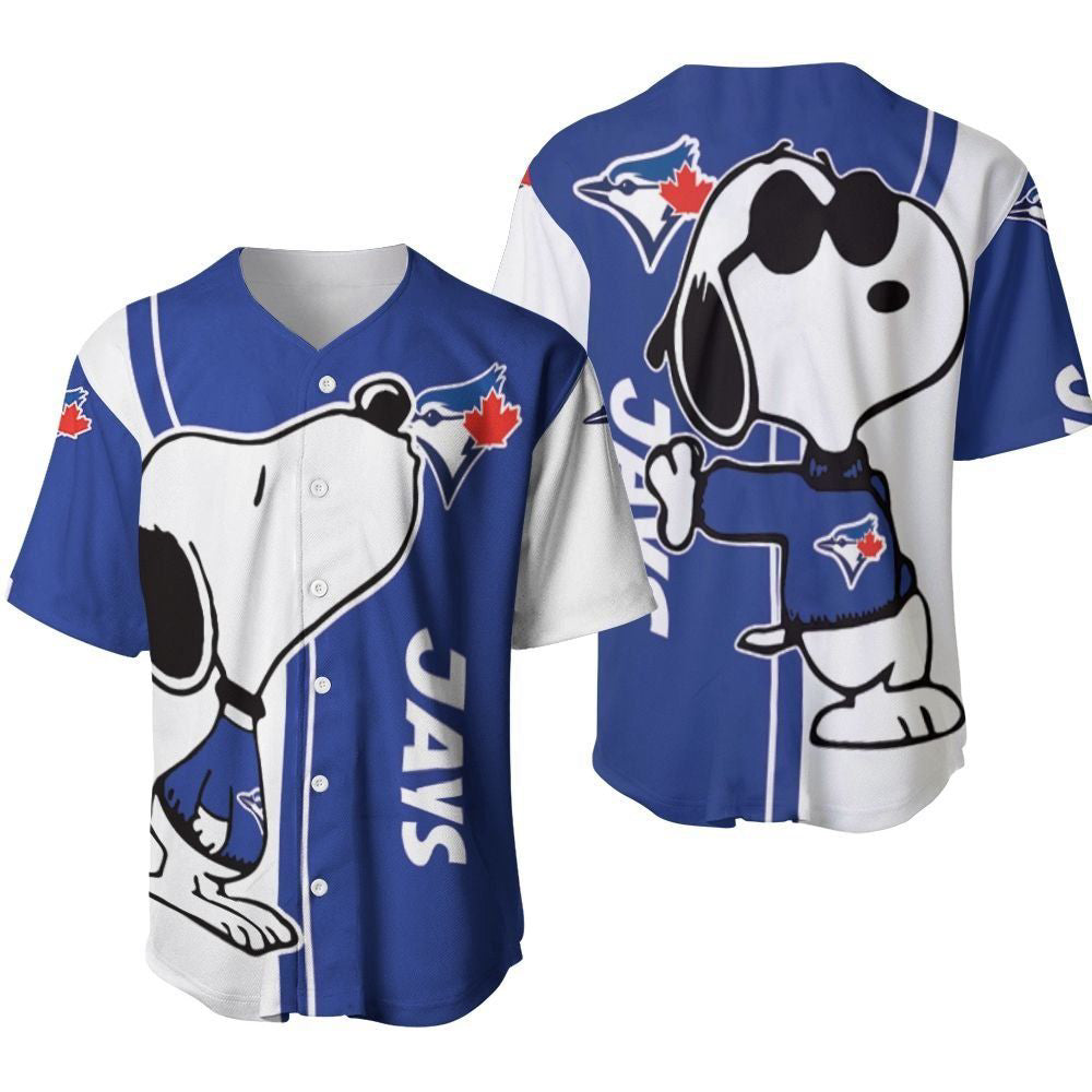 Toronto Blue Jays snoopy lover Printed Baseball Jersey Gift for Men Dad - Gift for Women Men - Bafud