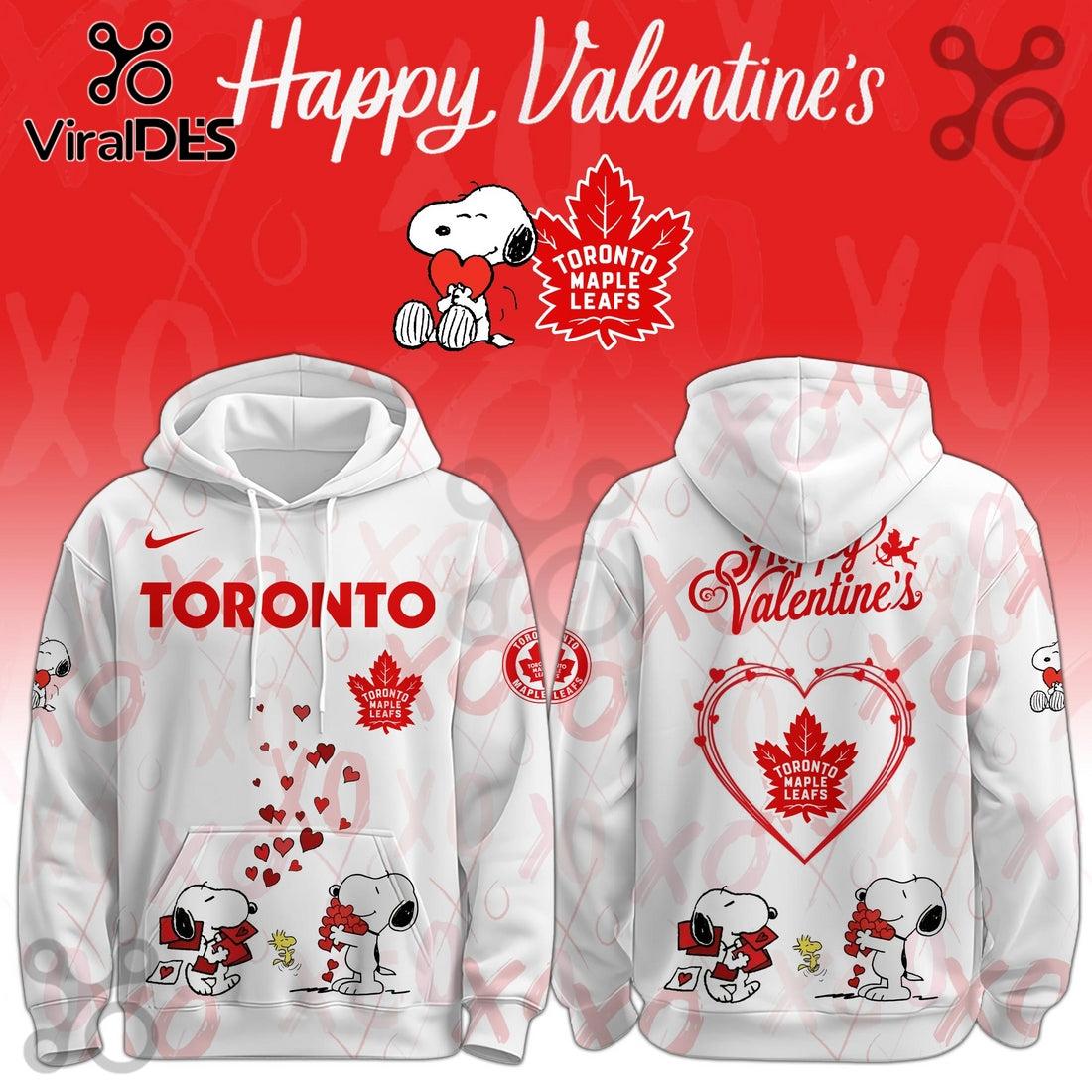 Toronto Maple Leafs NHL x Valentine Hoodie And Joggers
