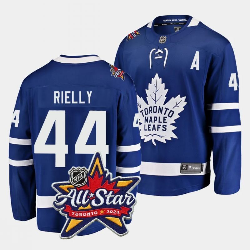 toronto maple leafs #44 morgan rielly 2024 nhl all-star patch royal blue jersey