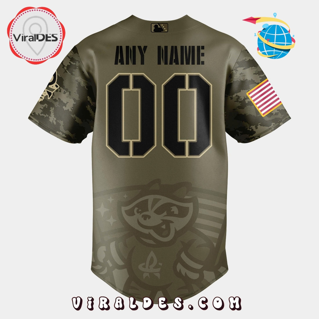 Trash Pandas Military Appreciation 2025 Baseball Jersey