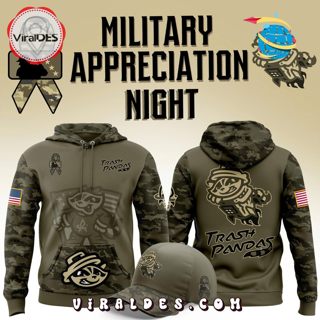 Trash Pandas Military Appreciation 2025 Hoodie, Cap