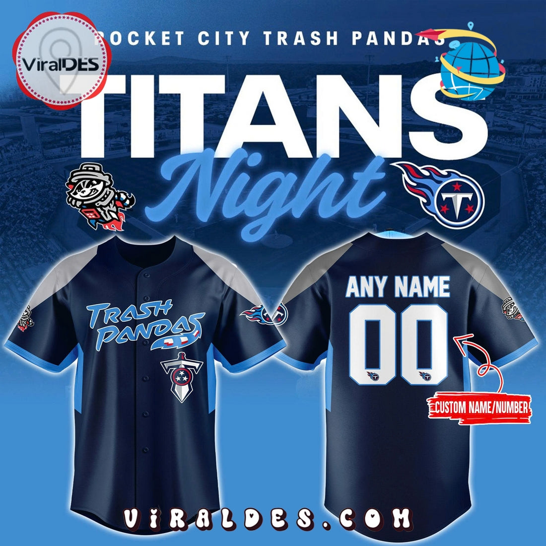 Trash Pandas x Tennessee Titans Night Jersey