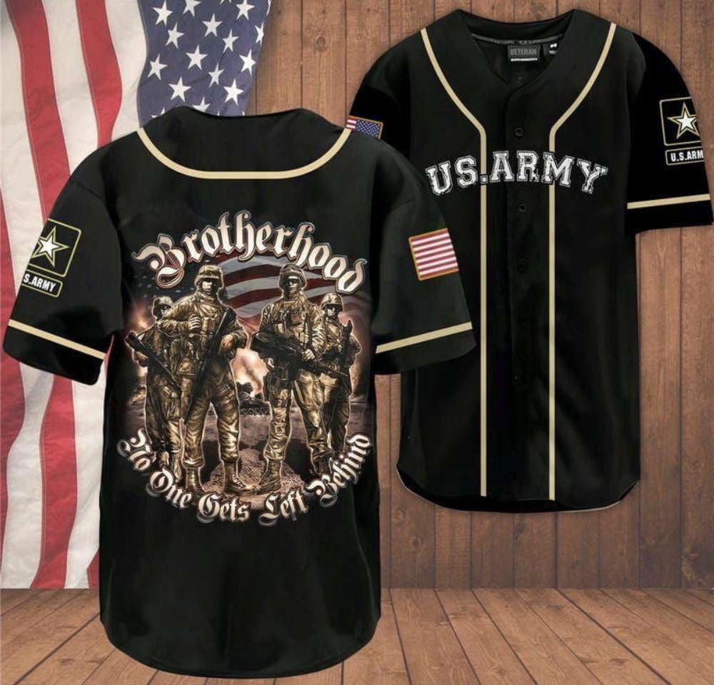 U S Army Brotherhood Baseball Jersey: Patriotic & Stylish Military Apparel