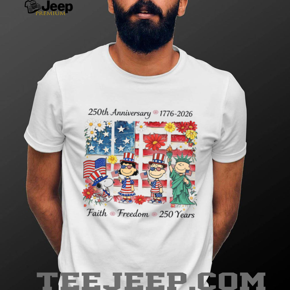Peanuts Gang America 250th Anniversary T Shirt Faith Freedom 1776 2026