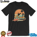 Retro Beach Please Surfer Girl Sunset Vintage T Shirt