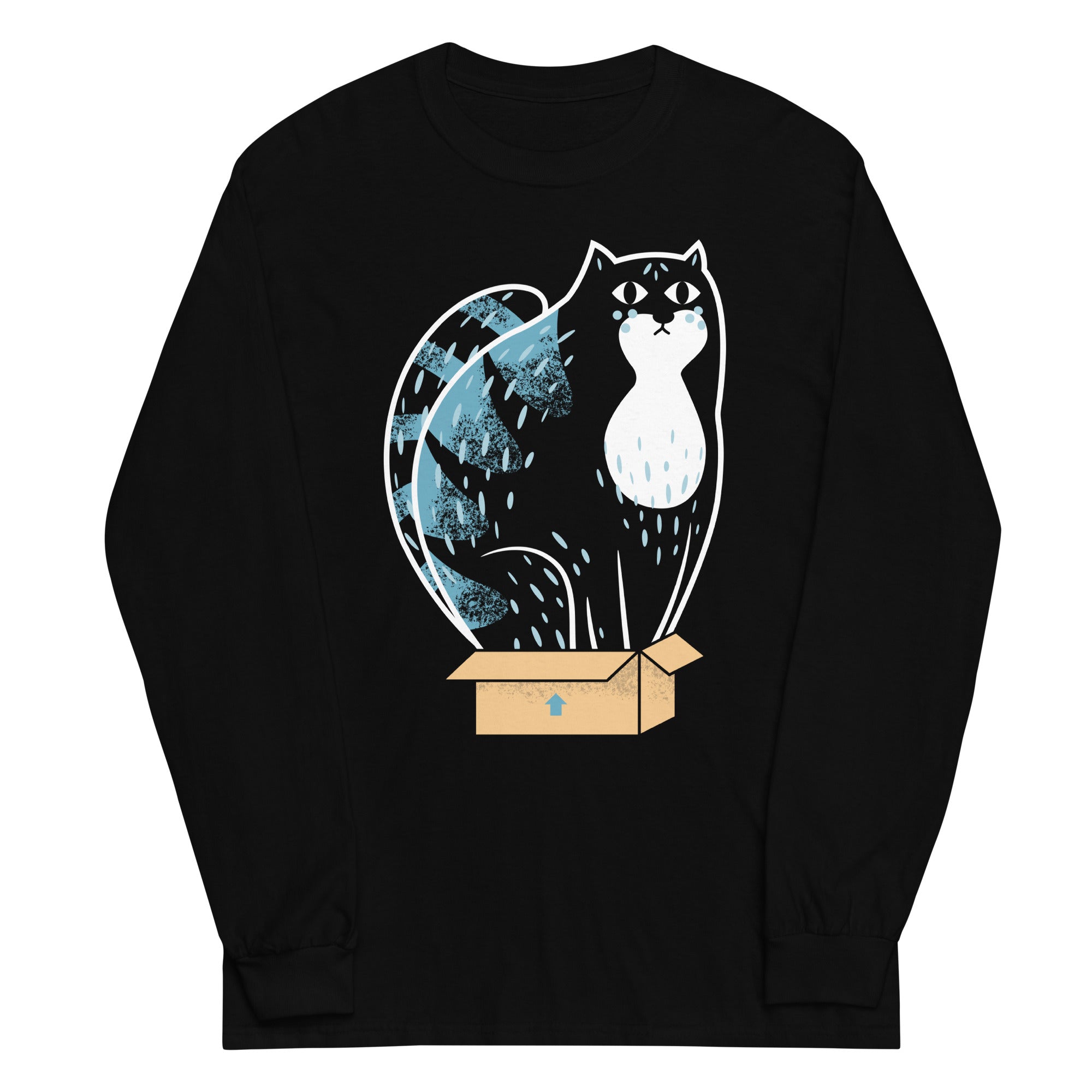 Cat In A Box Unisex Long Sleeve Tee