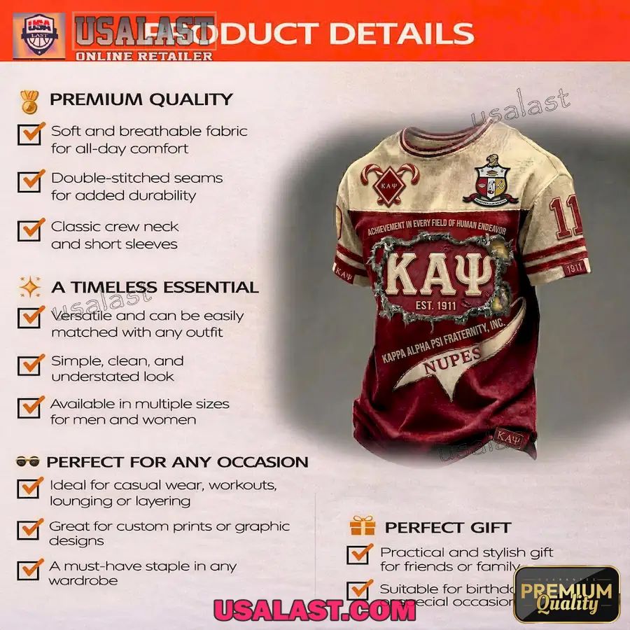 Kappa Alpha Psi Fraternity All Over Printed T-Shirt