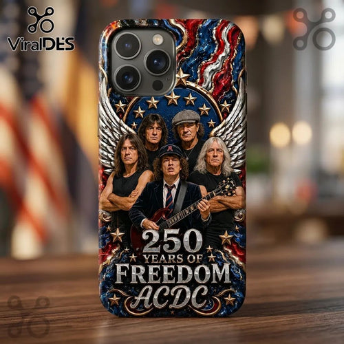 AC/DC 250 Years of Freedom Patriotic American Flag Collectible Phone Case
