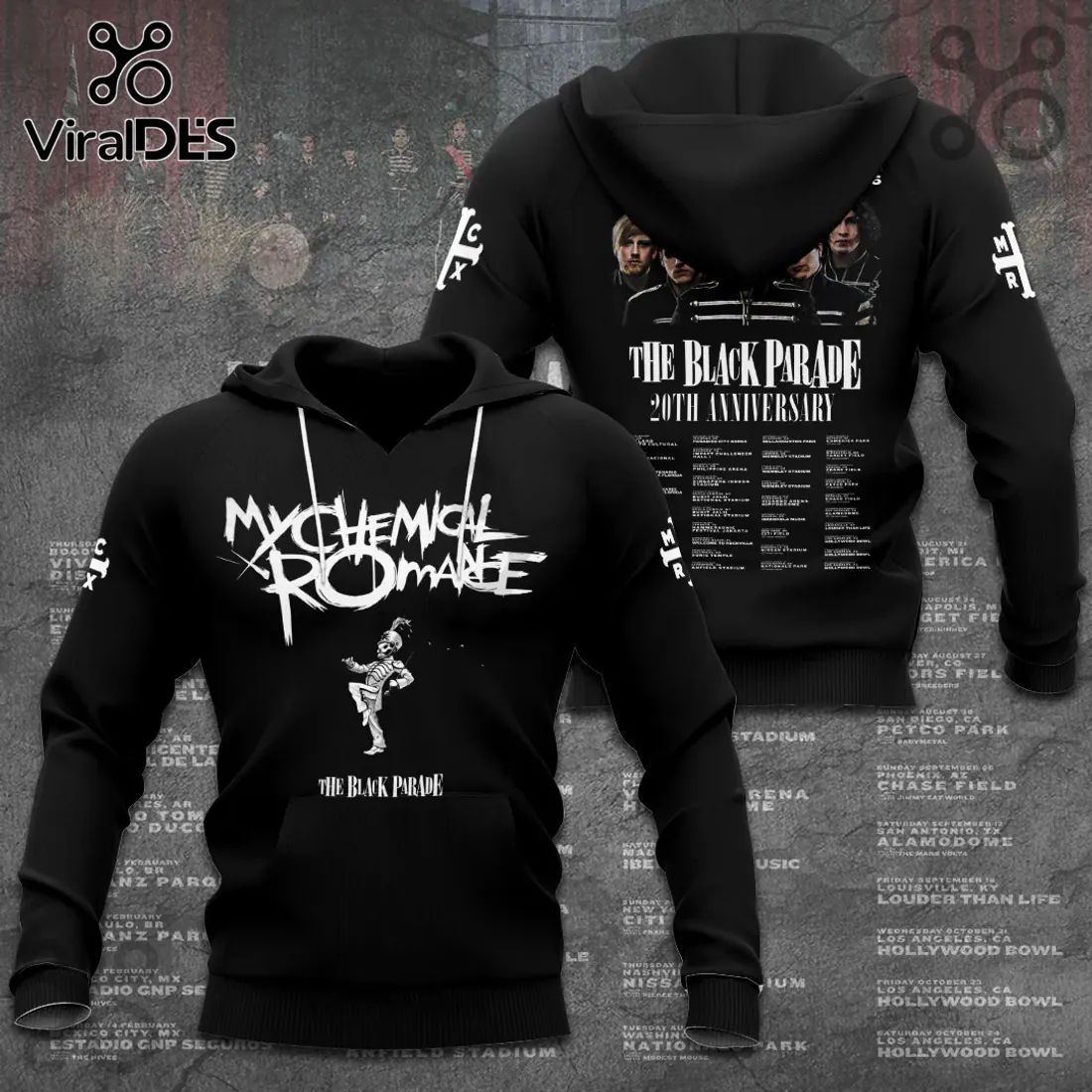 My Chemical Romance The Black Parade 20th Anniversary Tour Hoodie
